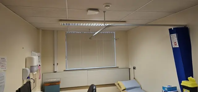 Roller blinds in a commercial setting — genuine completed work by Gemini Blinds